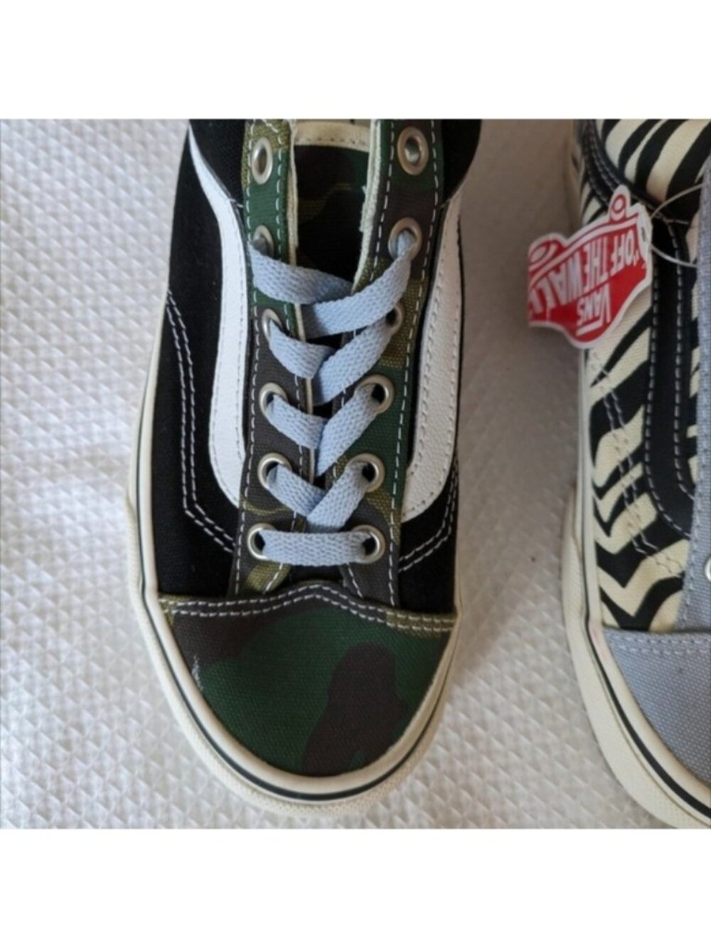 Vans Style 36 Mismatch Zebra Camo Girl Youth 3.5 Youth Animal Print 0926 - Picture 3 of 8